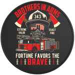 BROTHERS IN ARMS BLACK TIRE COVER