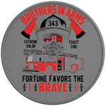 BROTHERS IN ARMS SILVER CARBON FIBER TIRE COVER