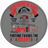 BROTHERS IN ARMS SILVER CARBON FIBER TIRE COVER