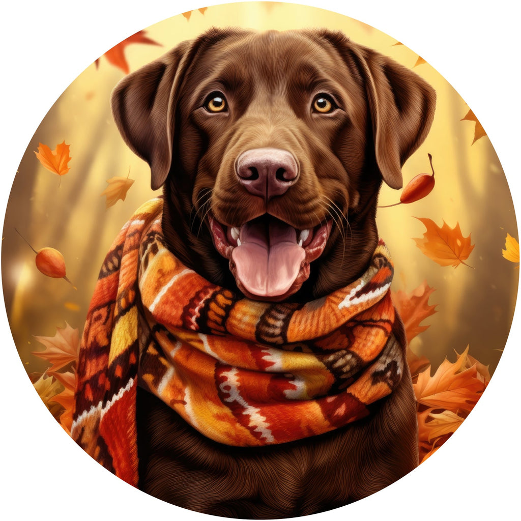 BROWN LABRADOR FALL