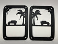 BEACH SCENE TAIL LIGHT COVER FOR JEEP WRANGLER JK