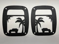 BEACH SCENE TAIL LIGHT COVER FOR JEEP WRANGLER TJ