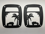 BEACH SCENE TAIL LIGHT COVER FOR JEEP WRANGLER TJ