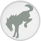 BUCKING BRONCO CACTUS GRAY WHITE TIRE COVER