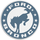 BUCKING BRONCO CIRCLE AREA 51 WHITE TIRE COVER