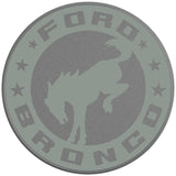 BUCKING BRONCO CIRCLE CACTUS GRAY SILVER CARBON FIBER TIRE COVER