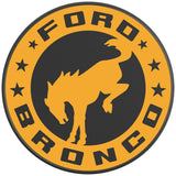 BUCKING BRONCO CIRCLE CYBER ORANGE BLACK CARBON FIBER TIRE COVER