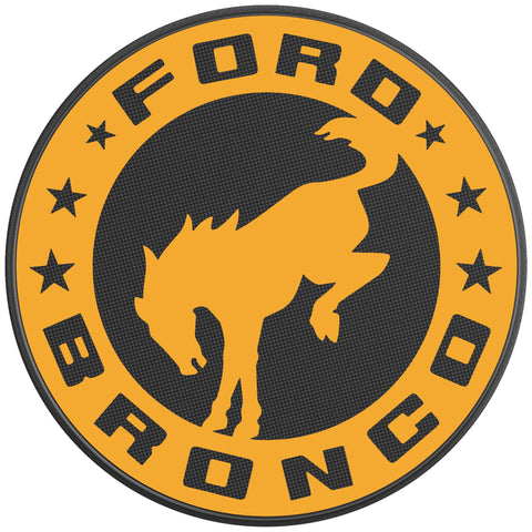 BUCKING BRONCO CIRCLE CYBER ORANGE BLACK CARBON FIBER TIRE COVER