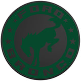 BUCKING BRONCO CIRCLE ERUPTION GREEN BLACK TIRE COVER