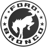 BUCKING BRONCO CIRCLE OXFORD WHITE BLACK TIRE COVER