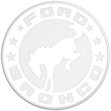 BUCKING BRONCO CIRCLE OXFORD WHITE WHITE TIRE COVER