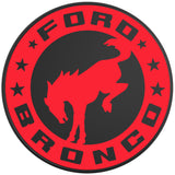 BUCKING BRONCO CIRCLE RACE RED BLACK TIRE COVER