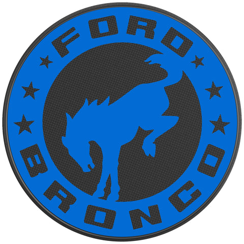 BUCKING BRONCO CIRCLE VELOCITY BLUE BLACK CARBON FIBER TIRE COVER