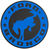 BUCKING BRONCO CIRCLE VELOCITY BLUE BLACK TIRE COVER