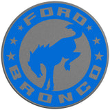 BUCKING BRONCO CIRCLE VELOCITY BLUE SILVER CARBON FIBER TIRE COVER