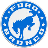 BUCKING BRONCO CIRCLE VELOCITY BLUE WHITE TIRE COVER