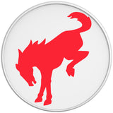 BUCKING BRONCO RACE RED WHITE TIRE COVER