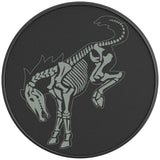 BUCKING BRONCO SKELETON CACTUS GRAY BLACK CARBON FIBER TIRE COVER
