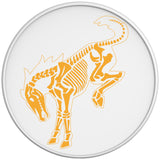 BUCKING BRONCO SKELETON CYBER ORANGE WHITE TIRE COVER