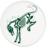 BUCKING BRONCO SKELETON ERUPTION GREEN PEARL  WHITE CARBON FIBER TIRE COVER