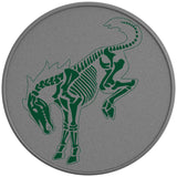 BUCKING BRONCO SKELETON ERUPTION GREEN SILVER CARBON FIBER TIRE COVER