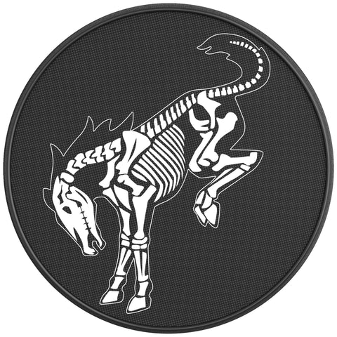 BUCKING BRONCO SKELETON OXFORD WHITE BLACK CARBON FIBER TIRE COVER
