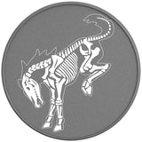 BUCKING BRONCO SKELETON OXFORD WHITE SILVER CARBON FIBER TIRE COVER