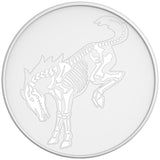 BUCKING BRONCO SKELETON OXFORD WHITE WHITE TIRE COVER