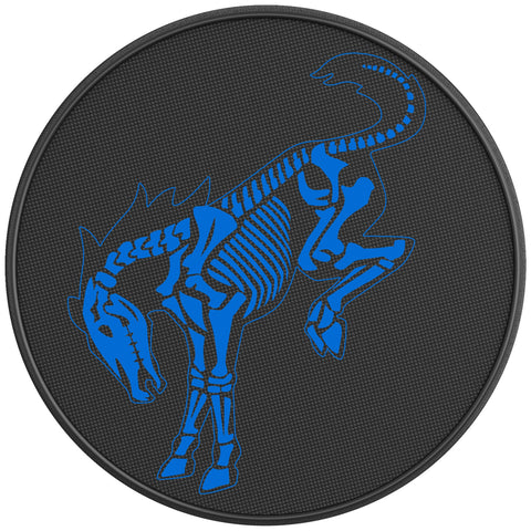BUCKING BRONCO SKELETON VELOCITY BLUE BLACK CARBON FIBER TIRE COVER