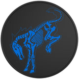BUCKING BRONCO SKELETON VELOCITY BLUE BLACK TIRE COVER