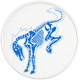 BUCKING BRONCO SKELETON VELOCITY BLUE PEARL  WHITE CARBON FIBER TIRE COVER