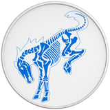 BUCKING BRONCO SKELETON VELOCITY BLUE WHITE TIRE COVER