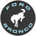 BUCKING FORD BRONCO ROBINS EGG BLUE BLACK CARBON FIBER TIRE COVER