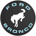 BUCKING FORD BRONCO ROBINS EGG BLUE BLACK TIRE COVER