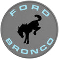 BUCKING FORD BRONCO ROBINS EGG BLUE SILVER CARBON FIBER TIRE COVER