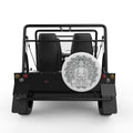BUDDHA WHITE CARBON FIBER TIRE COVER FOR MOKE