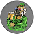 BULLDOG ST PATRICKS DAY SILVER CARBON FIBER TIRE COVER