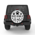 BUSY BEING A CAT MAMA BLACK TIRE COVER