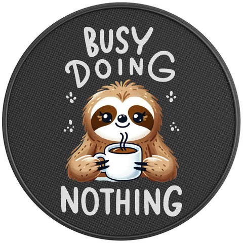 BUSY DOING NOTHING BLACK CARBON FIBER TIRE COVER