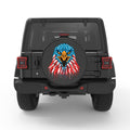 BALD EAGLE HEAD BLACK CARBON FIBER TIRE COVER