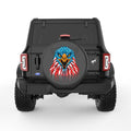 BALD EAGLE HEAD BLACK CARBON FIBER TIRE COVER