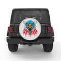 BALD EAGLE HEAD SILVER CARBON FIBER TIRE COVER