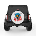BALD EAGLE HEAD PEARL  WHITE CARBON FIBER TIRE COVER