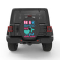 BE A MERMAID MAKE WAVES BLACK CARBON FIBER TIRE COVER