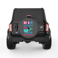BE A MERMAID MAKE WAVES BLACK CARBON FIBER TIRE COVER