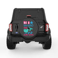 BE A MERMAID MAKE WAVES BLACK TIRE COVER