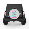 BE A MERMAID MAKE WAVES SILVER CARBON FIBER TIRE COVER