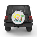 BEACH PLEASE BLACK TIRE COVER