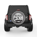 BEACH RATED SILVER CARBON FIBER TIRE COVER