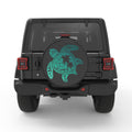 BEACH VIBES SEA TURTLE PEARL  WHITE CARBON FIBER TIRE COVER